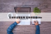 比特币主链名称 比特币主连cme