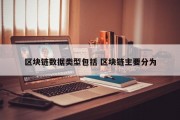 区块链数据类型包括 区块链主要分为