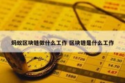 蚂蚁区块链做什么工作 区块链是什么工作