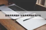 比特币民间组织 比特币民间组织是什么