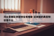 河北常规区块链特征有哪些 区块链的典型特征是什么
