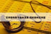区块链和数字森林发展 蚂蚁森林区块链