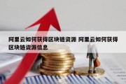 阿里云如何获得区块链资源 阿里云如何获得区块链资源信息