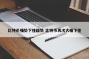 比特币强势下挫趋势 比特币再次大幅下挫