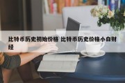比特币历史初始价格 比特币历史价格小白财经