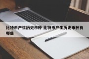 比特币产生历史币种 比特币产生历史币种有哪些